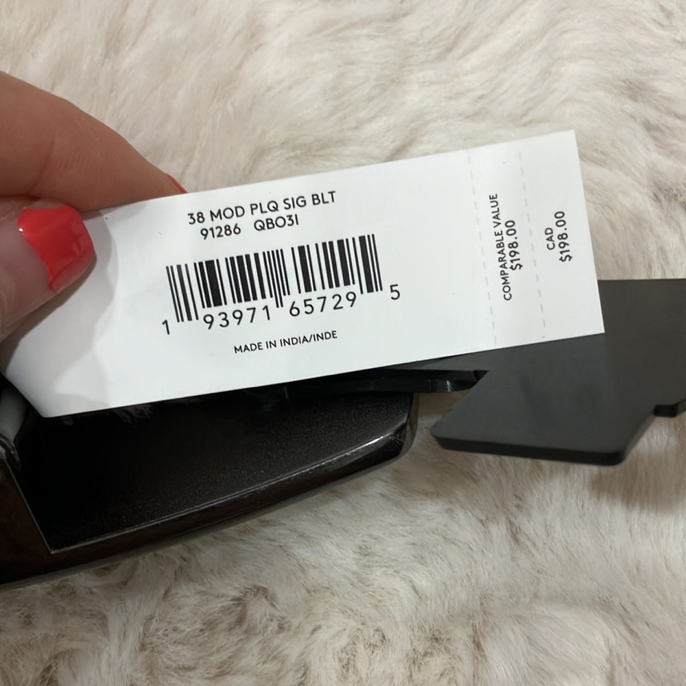 Coach Plaque Buckle Cut To Size Reversible Belt, 38 Mm No. 91286 black&c… - Picture 5 of 8